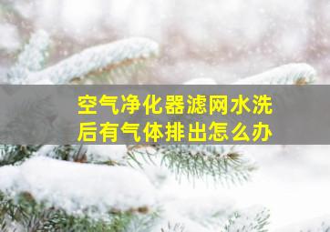 空气净化器滤网水洗后有气体排出怎么办