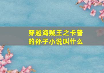 穿越海贼王之卡普的孙子小说叫什么