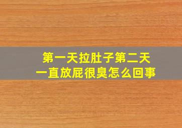 第一天拉肚子第二天一直放屁很臭怎么回事