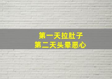 第一天拉肚子第二天头晕恶心