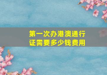 第一次办港澳通行证需要多少钱费用