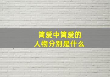 简爱中简爱的人物分别是什么