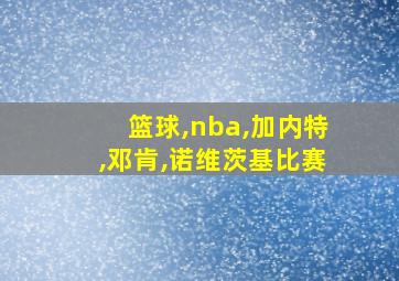 篮球,nba,加内特,邓肯,诺维茨基比赛