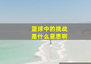 篮球中的挑战是什么意思啊