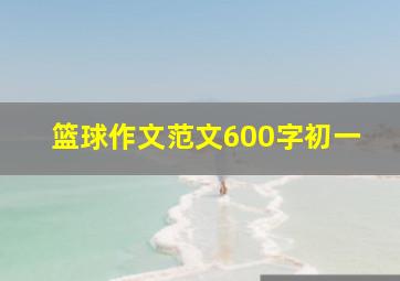 篮球作文范文600字初一