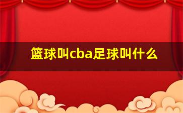 篮球叫cba足球叫什么