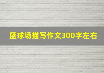 篮球场描写作文300字左右