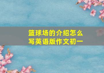 篮球场的介绍怎么写英语版作文初一