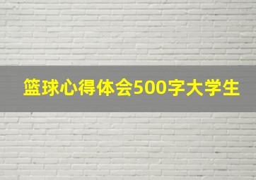 篮球心得体会500字大学生