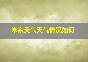 米东天气天气情况如何