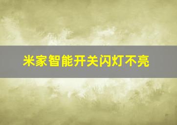 米家智能开关闪灯不亮