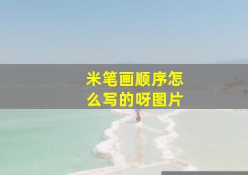 米笔画顺序怎么写的呀图片