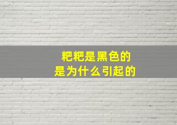 粑粑是黑色的是为什么引起的