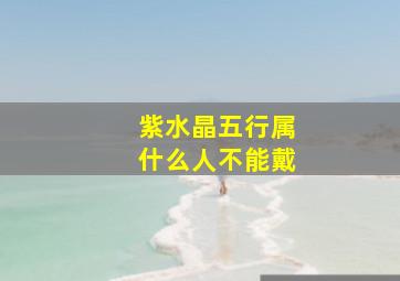 紫水晶五行属什么人不能戴