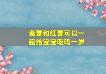 紫薯和红薯可以一起给宝宝吃吗一岁