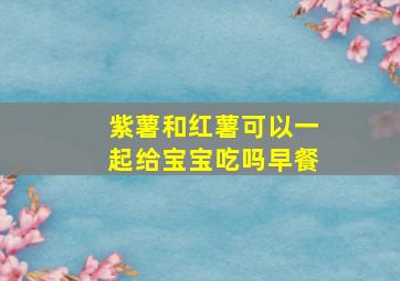 紫薯和红薯可以一起给宝宝吃吗早餐