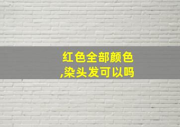 红色全部颜色,染头发可以吗