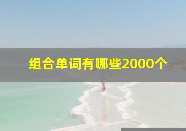 组合单词有哪些2000个