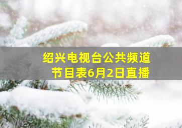 绍兴电视台公共频道节目表6月2日直播