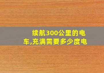 续航300公里的电车,充满需要多少度电