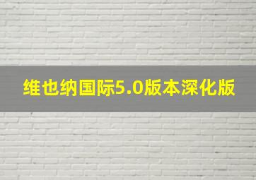 维也纳国际5.0版本深化版