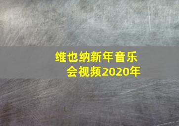 维也纳新年音乐会视频2020年