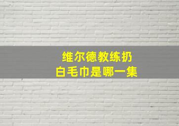 维尔德教练扔白毛巾是哪一集