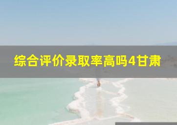 综合评价录取率高吗4甘肃