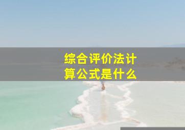 综合评价法计算公式是什么