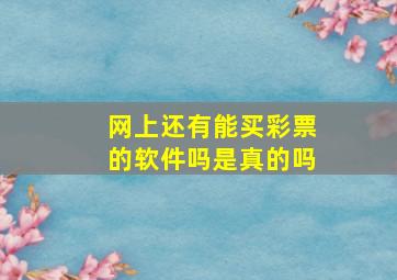 网上还有能买彩票的软件吗是真的吗