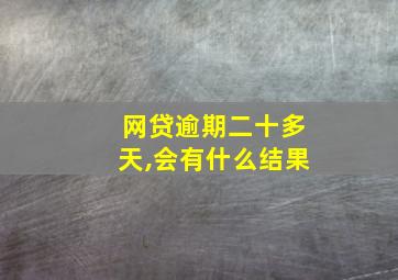 网贷逾期二十多天,会有什么结果