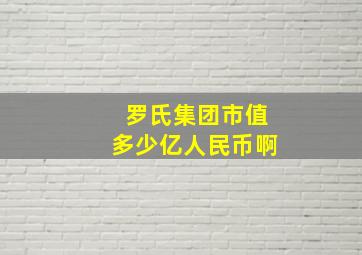 罗氏集团市值多少亿人民币啊