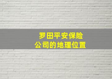 罗田平安保险公司的地理位置