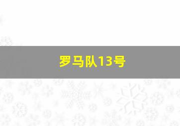 罗马队13号