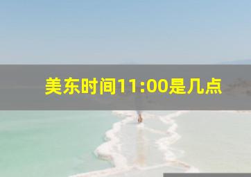 美东时间11:00是几点