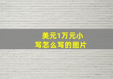 美元1万元小写怎么写的图片