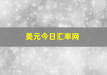 美元今日汇率网