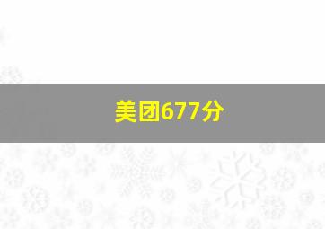 美团677分