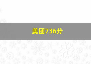 美团736分