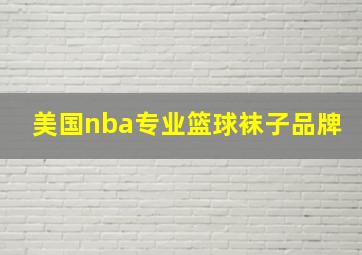 美国nba专业篮球袜子品牌