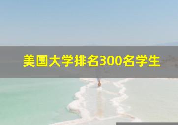 美国大学排名300名学生