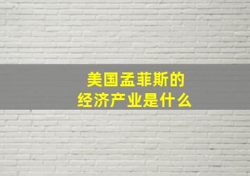 美国孟菲斯的经济产业是什么