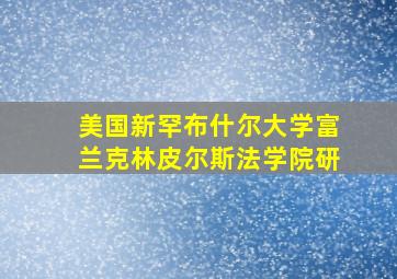 美国新罕布什尔大学富兰克林皮尔斯法学院研