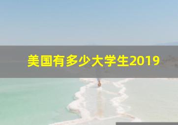 美国有多少大学生2019