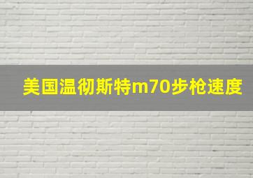 美国温彻斯特m70步枪速度