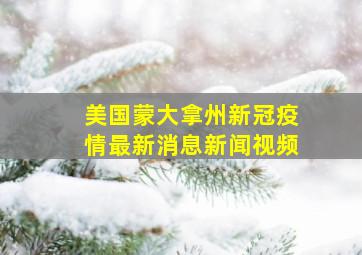 美国蒙大拿州新冠疫情最新消息新闻视频