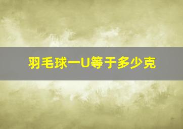 羽毛球一U等于多少克