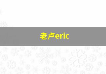 老卢eric