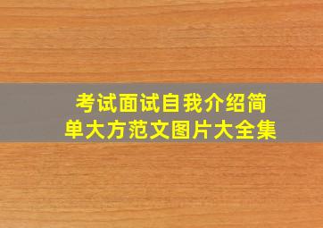 考试面试自我介绍简单大方范文图片大全集