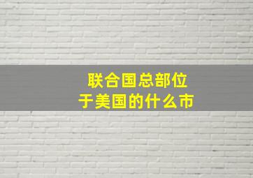 联合国总部位于美国的什么市